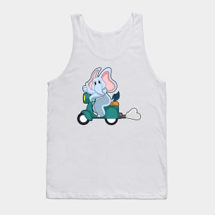 Elephant as Biker with Scooter Tank Top